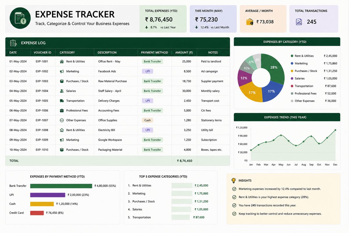 Expense tracker screenshot