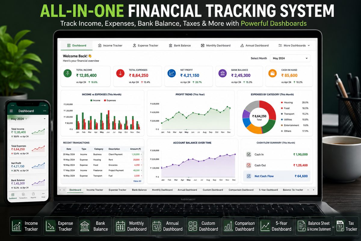 zentellect.in Excel dashboard mockup